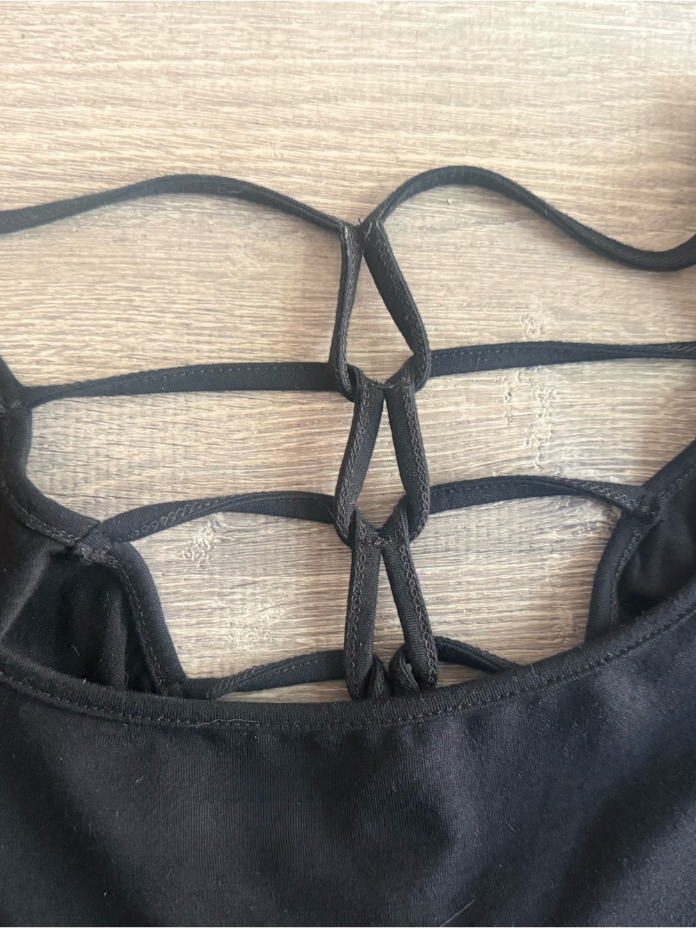 Black Back Detail Strappy Women's Tunic Top